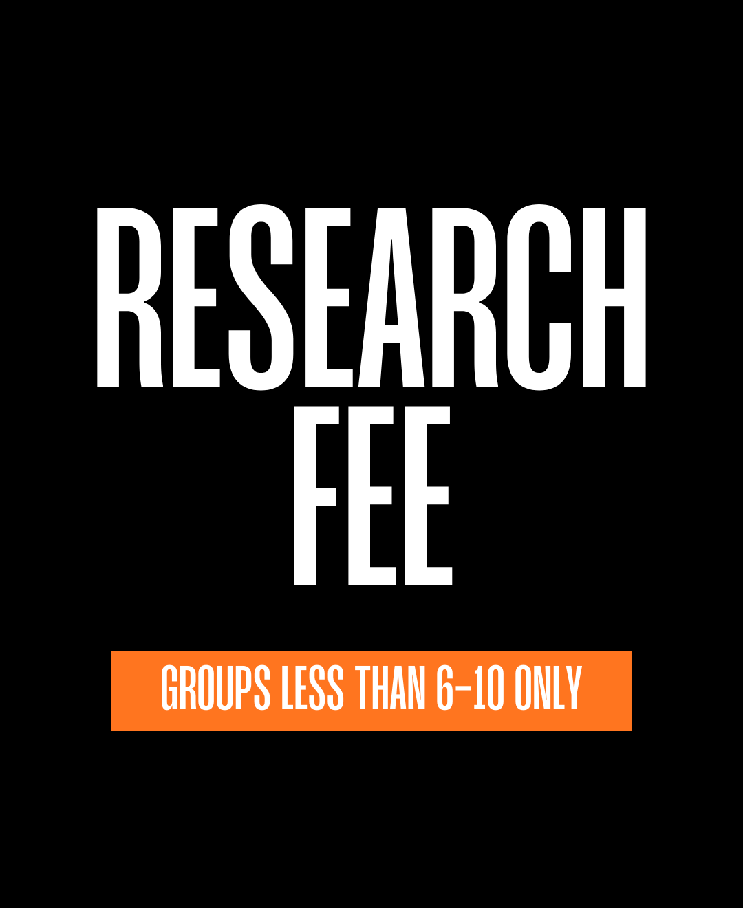 Research Service Fee (Groups 6-10)