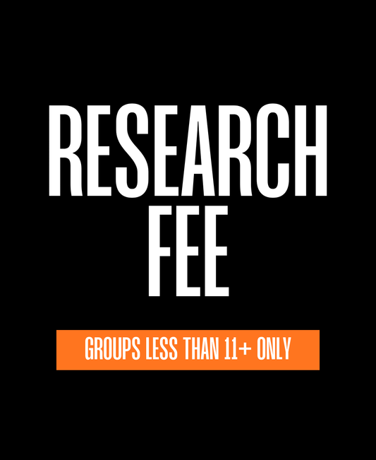 Research Service Fee (Groups 11+)